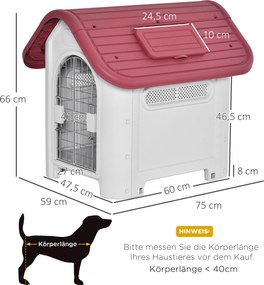 PawHut Buda dla psa na zewnątrz domek dla psa ze świetlikiem dla małych psów metal PP