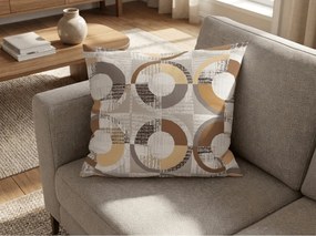 Zestaw 2 szt. dekoracyjnych poszewek na poduszkę z mikrofibry CIRELLO 45x45 cm, brązowo-szary