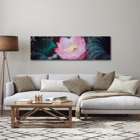 Obraz różowego kwiatu (170x50 cm)