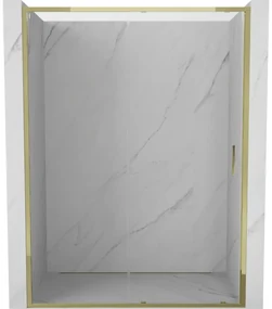 Mexen Exo drzwi prysznicowe rozsuwane 160 cm, transparent, złote - 8151-160-000-50-00