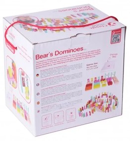 Drewniane kolorowe domino - misie classic world