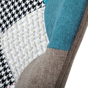 Fotel bujany PW2, patchwork