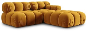 Żółta aksamitna sofa 282 cm Bellis – Micadoni Home