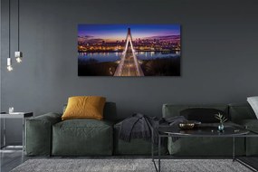 Duży obraz na płótnie Panorama Wisły z Mostem