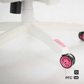 Krzesło gamingowe dla nastolatki Diablo X-Ray 2.0 Small Size, kolor biało-różowy