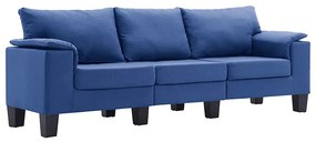 3-osobowa niebieska sofa z podłokietnikami - Ekilore 3Q