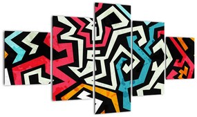 Obraz abstrakcji graficznej (125x70 cm)