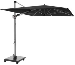 KNIRPS 320 x 320 cm - luksusowy wahadłowy parasol ogrodowy z drążkiem bocznym : Kolor parasola Knirps - Czarny