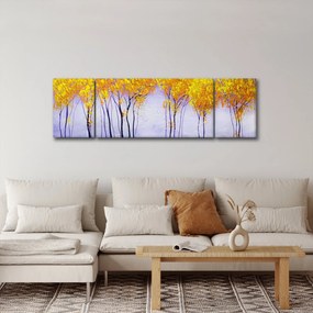 Obraz żółtych drzew (170x50 cm)