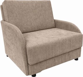 Masseno Sofa TIGO z funkcją spania i pojemnikiem na pościel, Rozkładana sofa - Brązowy, POSO 3