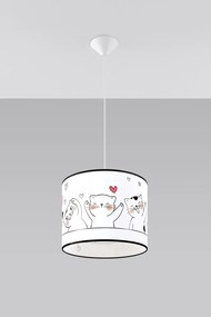 Biała lampa dziecięca Puss – Sollux