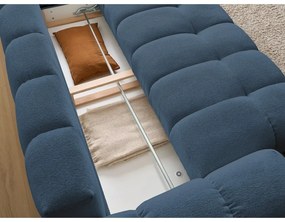 Ciemnoniebieska sofa z tkaniny szenilowej 278 cm Everest – Bobochic Paris