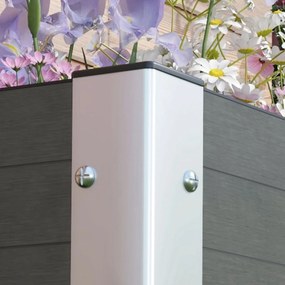 Outsunny Grządka ogrodowa ziołowa, odporna na warunki atmosferyczne, z otwartym dnem, 60 x 60 x 30 cm, ciemnoszara