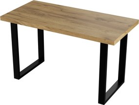 Stół kuchenny w stylu industrialnym Vini 135x65 craft złoty
