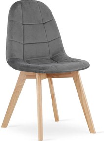 Fotel Valora NUUC z ciemnoszarego aksamitu, wygodny do salonu