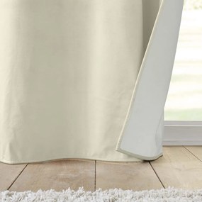 Kremowa aksamitna zasłona termiczna 140x260 cm Polarchic – douceur d'intérieur