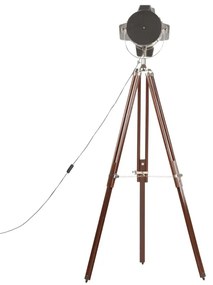 Drewniana retro lampa podłogowa regulowana - EX189 Moxi