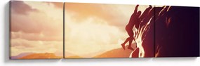 Obraz -Wspinacze (170x50 cm)