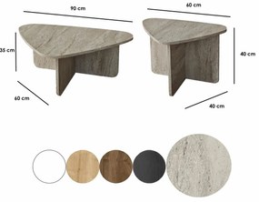 Zestaw stolików konferencyjnych Ballare Travertine, 2 szt.