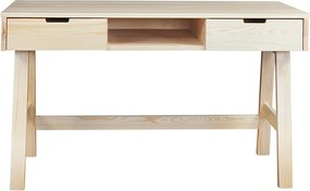 Biurko Malmo drewniane z szufladami, kolor sosnowy