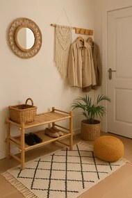 Drewniany stojak na buty w stylu Boho - Olvo