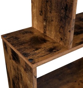 Vasagle Regał/półka na książki PRESTON, 70x24x190,5cm, rustykalny brąz