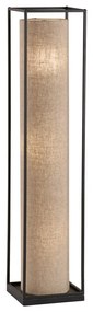 Czarno-beżowa lampa stojąca z tekstylnym kloszem (wysokość 114,5 cm) Thor – Fischer & Honsel