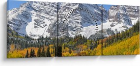 Obraz - Maroon Peak (z zegarem) (90x30 cm)