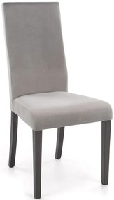 Szare drewniane krzesło tapicerowane w stylu nowoczesnym R2-T03