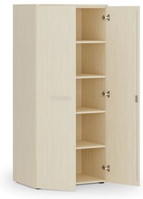 Szafa biurowa z drzwiami PRIMO WOOD, 800 x 500 x 1781 mm, brzoza