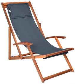 Leżak ogrodowy SIENA, 65x87x102cm, antracytowa Jurhan