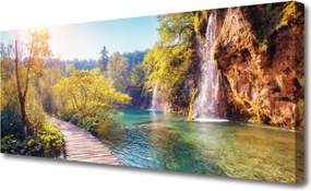 Obraz canvas Spokojna Tafla Jeziora o Zmierzchu