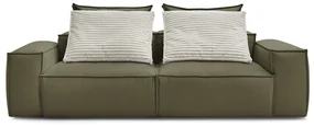 Zielona sofa z imitacji skóry 260 cm Boheme – Bobochic Paris
