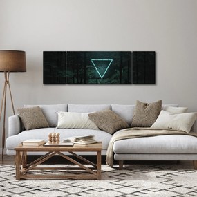 Obraz - Neonowy trójkąt w dżungli (170x50 cm)