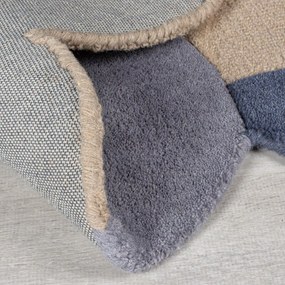 Beżowy wełniany chodnik tkany ręcznie 80x230 cm Mia Scallop Frame – Flair Rugs