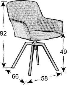 Doppler LIVORNO PARIS szare, obrotowe fotele, 8+1