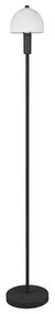 Czarna lampa stojąca ze szklanym kloszem (wysokość 120 cm) Glenn – Reality