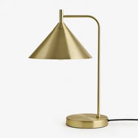 Metalowa Lampa Stołowa Cambrea Złoto - Sklum