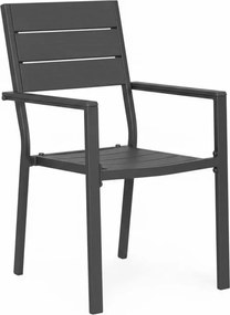 Krzesła ogrodowe Caprila - zestaw 2 szt. na taras i balkon, kolor szary