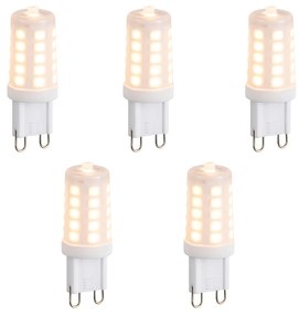 Zestaw 5 ściemnialnych żarówek LED G9 Opalowych 3W 250 lm 2200K