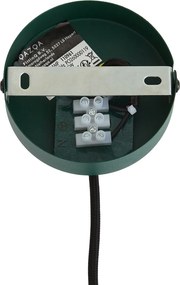 Retro zielona lampa wisząca z zielonym szkłem - Giselle