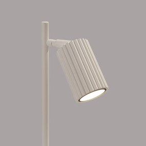 Lampa biurkowa KARBON beżowa ryflowana SOLLUX  LIGHTING