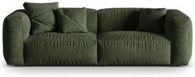 Zielona aksamitna sofa modułowa 240 cm Martina – Micadoni