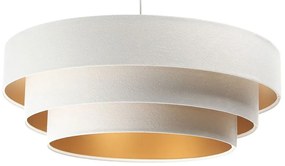 Biało-złota welurowa lampa wisząca glamour - S440 M0-A23