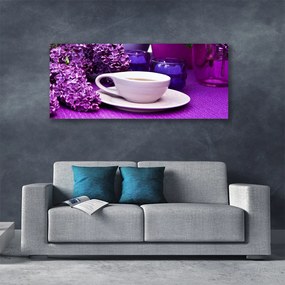 Zdjęcie na płótnie Poranna Kawa wśród Kwiatów