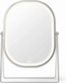 Lusterko Do Makijażu PREMIUM Kosmetyczne POŁYSK Metalowe PODŚWIETLANE LED