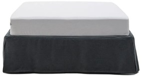 Antracytowe tapicerowane łóżko jednoosobowe 90x200 cm Jaira – Kave Home