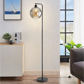 Lampa podłogowa do wnętrz 1 płomień E27 dym szary duża kryształowa lampa podłogowa do biura sofa