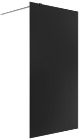 Ścianka prysznicowa WALK IN FIX czarna prostokątna 8 mm Molis Classic Black MASSI | rożne rozmiary : Kolor profili kabiny - złoty szczotkowany, Szerokość ścianki - 120 cm, Typ montażu - WALK in FIX (Do ściany)