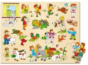 Woody Puzzle duże z uchwytami